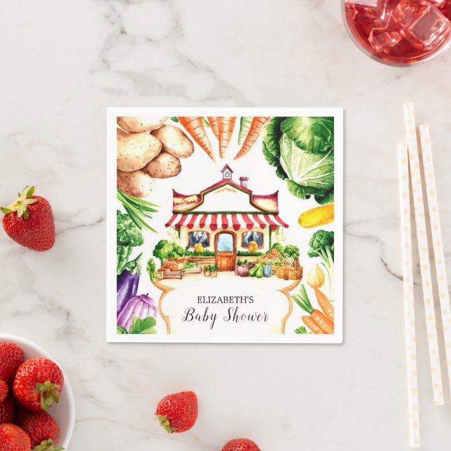 Servilleta De Papel Baby Shower, el mercado de pequeños agricultores (In situ)