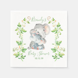Servilleta De Papel Baby Shower Elephant Zoo Jungle Animals