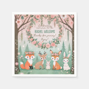 Servilleta De Papel Baby Shower Encantado de las criaturas forestales