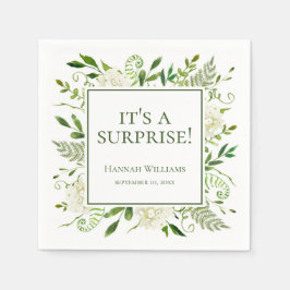 Servilleta De Papel Baby Shower es una sorprendente hidrángulos blanco