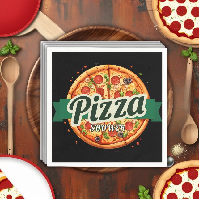 Servilleta De Papel Baby Shower Fiesta Pizza Moderno (Subido por el creador)