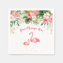 Servilleta De Papel Baby Shower Flamingo Tropical