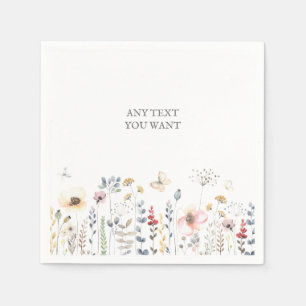 SERVILLETA DE PAPEL BABY SHOWER, FLORAL, BOTÁNICO BABY SHOWER INVITADO