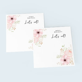 Servilleta De Papel Baby Shower Floral rosa