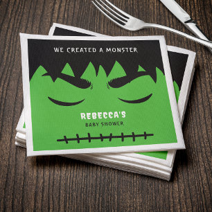 Servilleta De Papel Baby Shower Frankenstein Monster Halloween