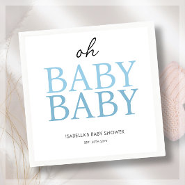 Servilleta De Papel Baby Shower gemelo azul