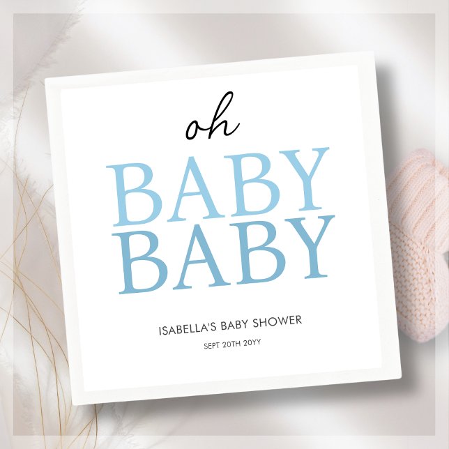 Servilleta De Papel Baby Shower gemelo azul (Subido por el creador)