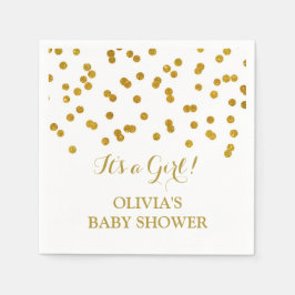 Servilleta De Papel Baby Shower Gold Confetti