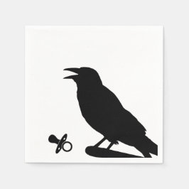 Servilleta De Papel Baby Shower gótico-horror