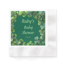 Baby Shower Green Clovers