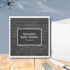 Servilleta De Papel Baby Shower Halloween de Black Lines