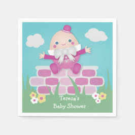 Servilleta De Papel Baby Shower humpty humpty rosado
