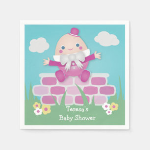 Servilleta De Papel Baby Shower humpty humpty rosado