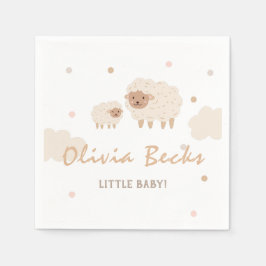 Servilleta De Papel Baby Shower ilustrativo Cream Pastel