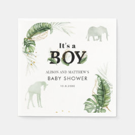 Servilleta De Papel Baby Shower Jungle Safari Elephant Boy