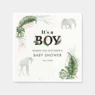 Servilleta De Papel Baby Shower Jungle Safari Elephant Boy