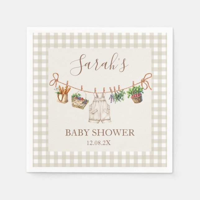 Servilleta De Papel Baby Shower local (Anverso)
