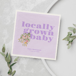 Servilleta De Papel Baby Shower local | PURPLE de bloques de colores