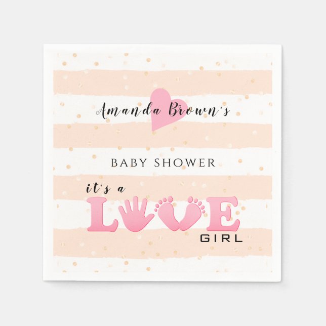 Servilleta De Papel Baby Shower Love Baby (Anverso)