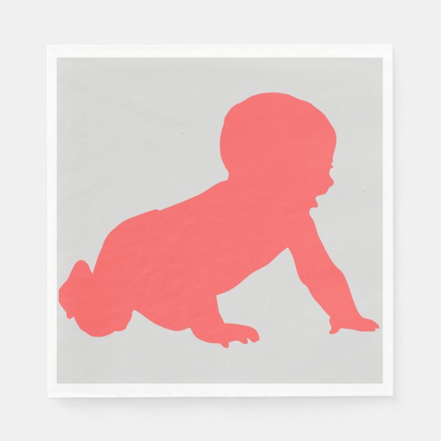 Servilleta De Papel Baby Shower Luncheon, bebé en gambas (Anverso)