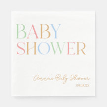 Baby Shower Minimalista mínimo y colorido moderno
