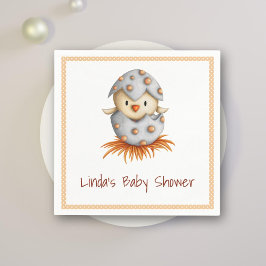 Servilleta De Papel Baby Shower minimalista Neutral para el Ave