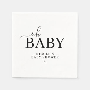 Servilleta De Papel Baby Shower Minimalista Oh
