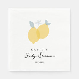 Servilleta De Papel Baby Shower moderno Pastel Citrus Lemons