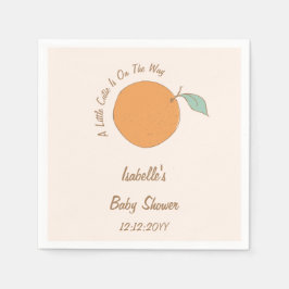 Servilleta De Papel Baby Shower moderno un poco cursi Naranja