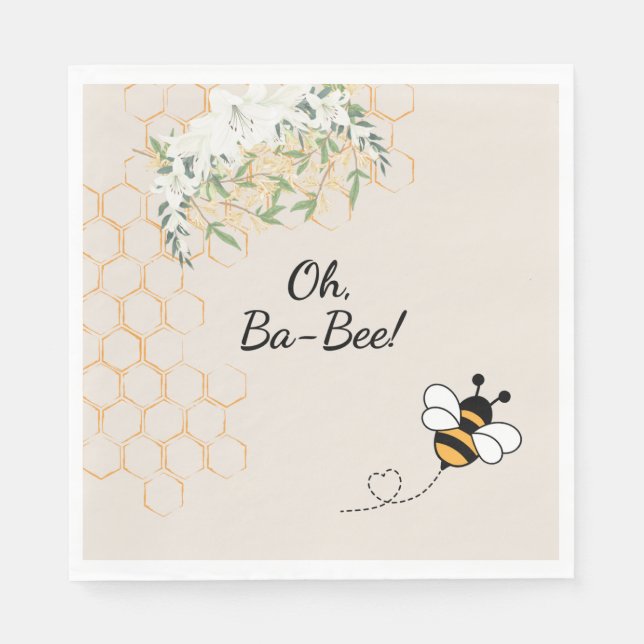 Servilleta De Papel Baby Shower Napkins (Anverso)