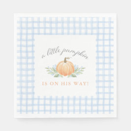 Servilleta De Papel Baby Shower Napkins | Una pequeña calabaza