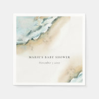 Baby Shower Náutico de las olas de mar costero de 