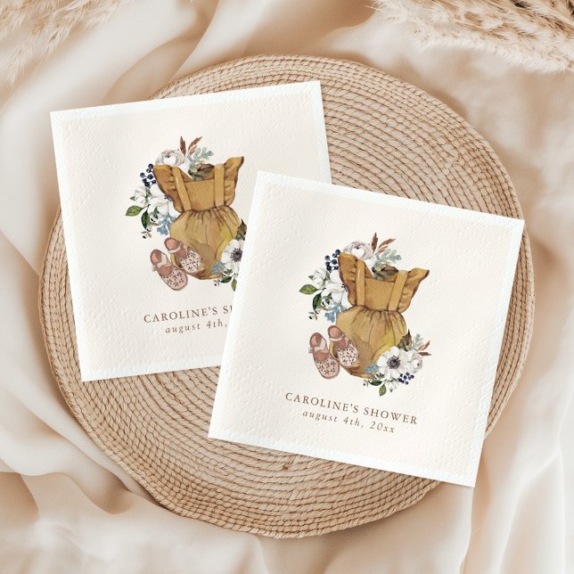 Servilleta De Papel Baby Shower Neutral Boho Nursery (Subido por el creador)
