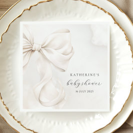 Servilleta De Papel Baby Shower Neutral Bow de género