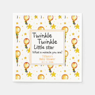 Servilleta De Papel Baby Shower neutral de género de estrella pequeña