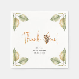 Servilleta De Papel Baby Shower neutral de género Safari