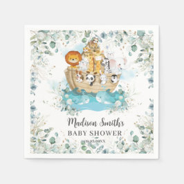 Servilleta De Papel Baby Shower neutral de género sobre la vegetación 