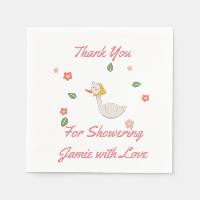 Servilleta De Papel Baby Shower personalizado (Anverso)