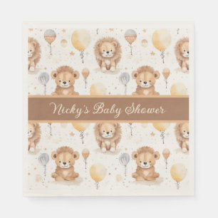 Servilleta De Papel Baby Shower personalizado de Baby Lion