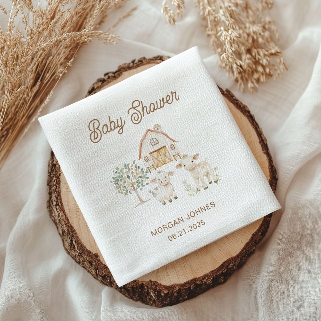 Servilleta De Papel Baby Shower personalizado de crecimiento casero (Subido por el creador)