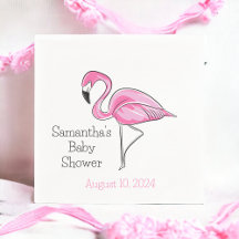 Baby Shower personalizado de flamengo rosa