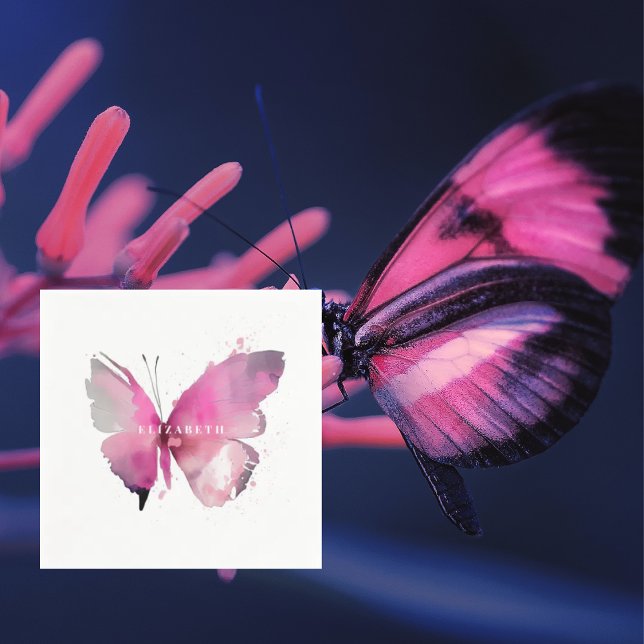 Servilleta De Papel Baby Shower personalizado de mariposa acuarela (Subido por el creador)