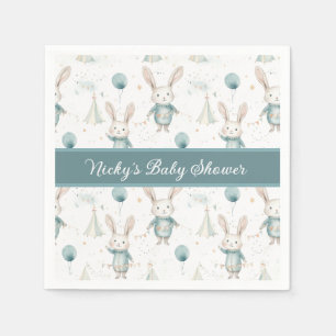 Servilleta De Papel Baby Shower personalizado para conejitos bebés
