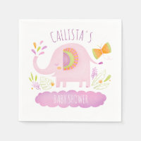 Baby Shower personalizado para elefante rosa