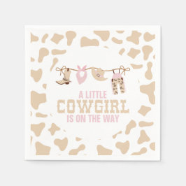 Servilleta De Papel Baby Shower Pink Western Cowgirl