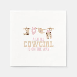 Servilleta De Papel Baby Shower Pink Western Cowgirl
