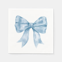Baby Shower Preppy Southern Blue Bow