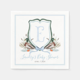 Servilleta De Papel Baby Shower Preppy Southern Blue Boy Duck