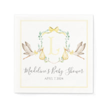 Baby Shower Preppy Southern Yellow Stork
