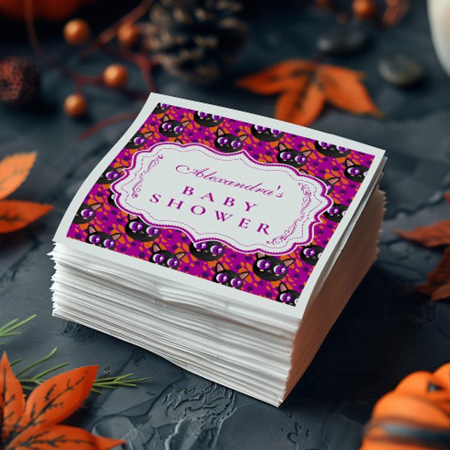 Servilleta De Papel Baby Shower Psicodélico Cat Halloween (Subido por el creador)